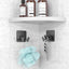 Ganchos adhesivos ducha acero inox dobles para pared