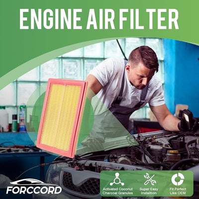2 Pzas Filtro Aire Motor Comp Mercedes C300 E300 15-19