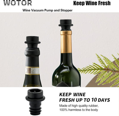 Tapones vacío conservador vino negro 24 pzas