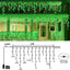 Luces carámbanos verdes 33ft 400LED enchufe 8 modos