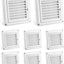 Set 8 fundas ventilación 4" blancas secadora