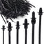 Bridas nailon ataduras cables negro pasador presion