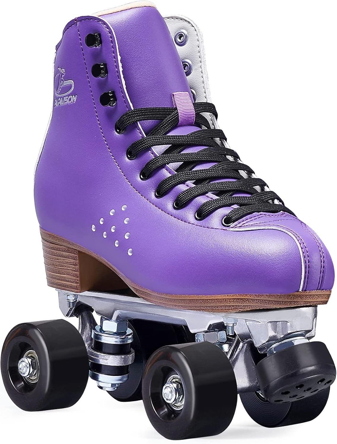 Patines ruedas microfibra cuero doble fila