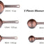 Set 5 Tazas Medidoras Cobre y Acero Inox para Cocina