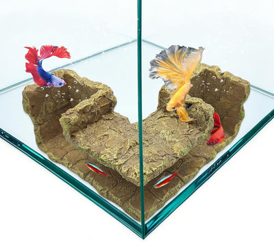 Cueva roca artificial para Betta y camarones pecera
