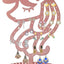Organiz. aretes unicornio 81 agujeros soporte metal rosa