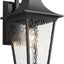 Aplique pared exterior impermeable efecto agua negro XE292BL
