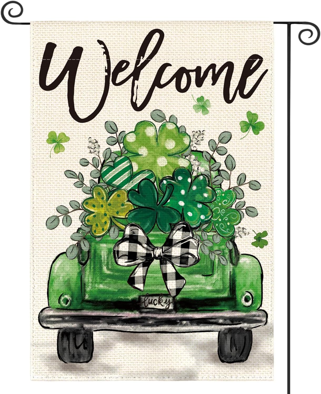 Bandera camión San Patricio 12x18pulg doble cara exteriores