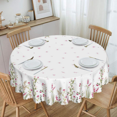 Mantel redondo 60pulg impermeable diseño floral cocina comedor