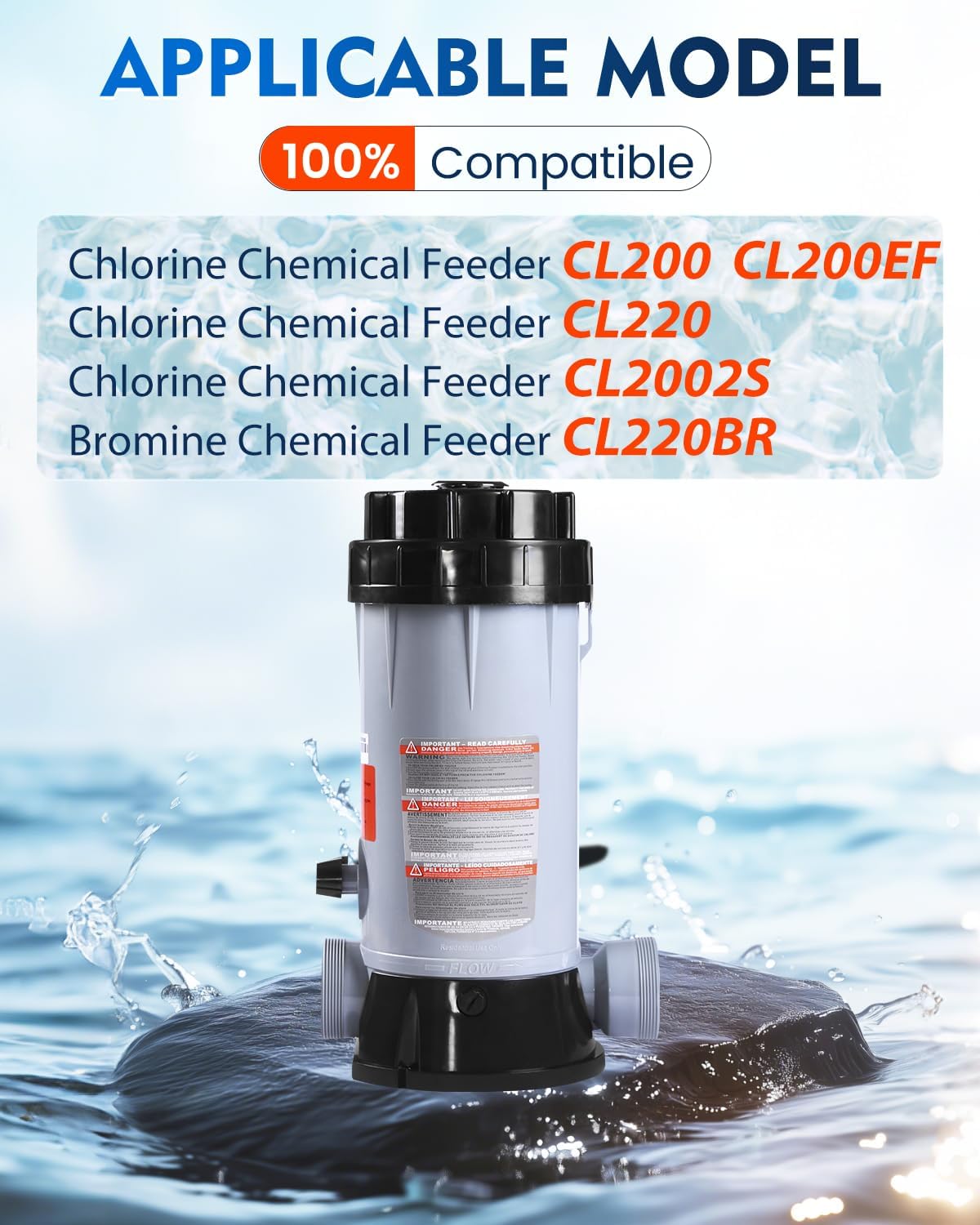 Cubierta clorador comp Hayward Cl200 CL220 ABS negro