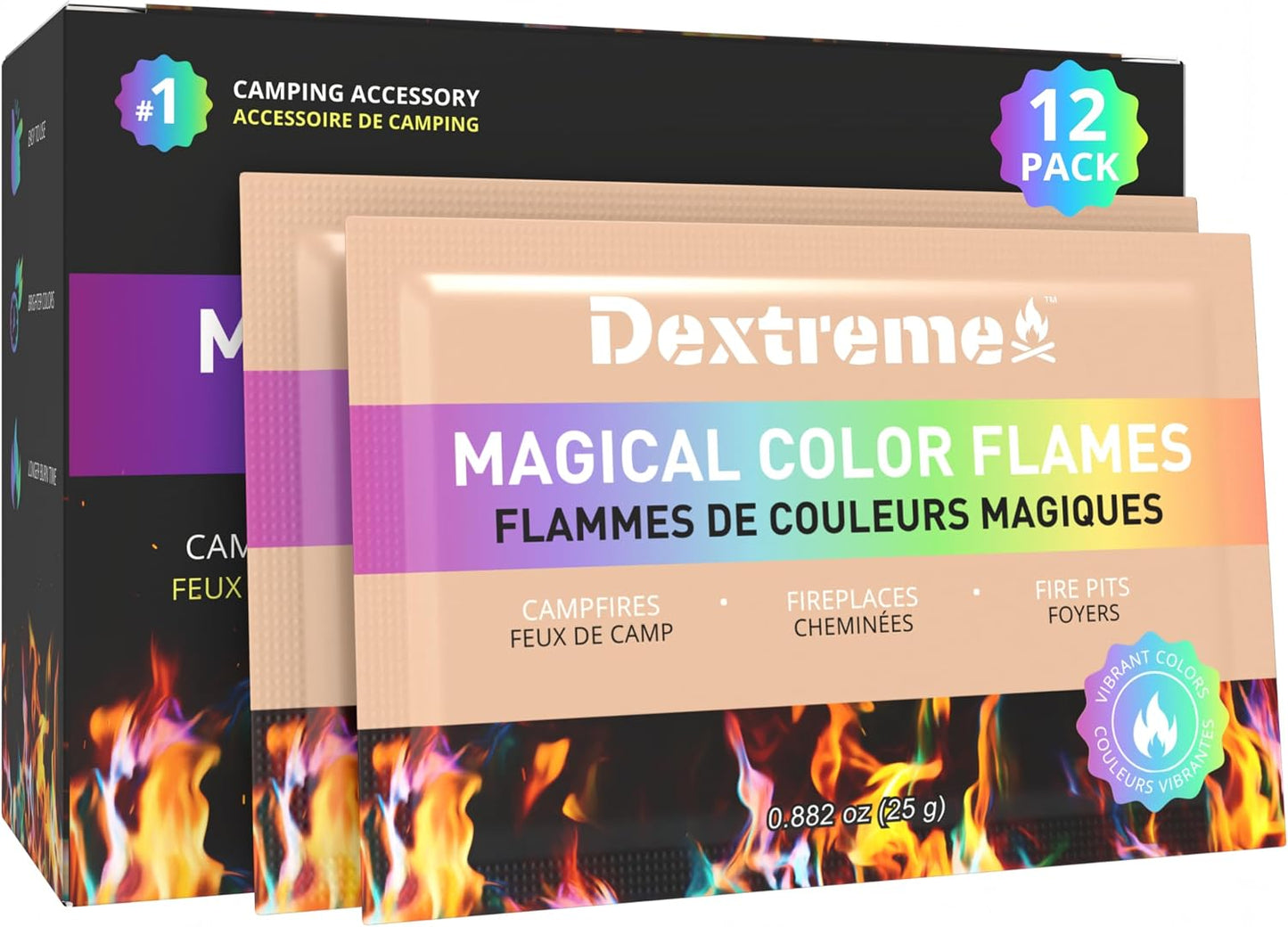 Cambiador color para fogatas chimeneas 12 pzas seguro no tóxico