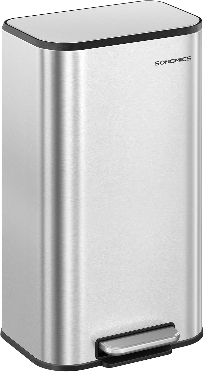 Basurero cocina 30L acero inox cierre suave antidesliz