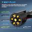 Cable extensión enchufe remolque 7 vías 3 pies 10-14 AWG