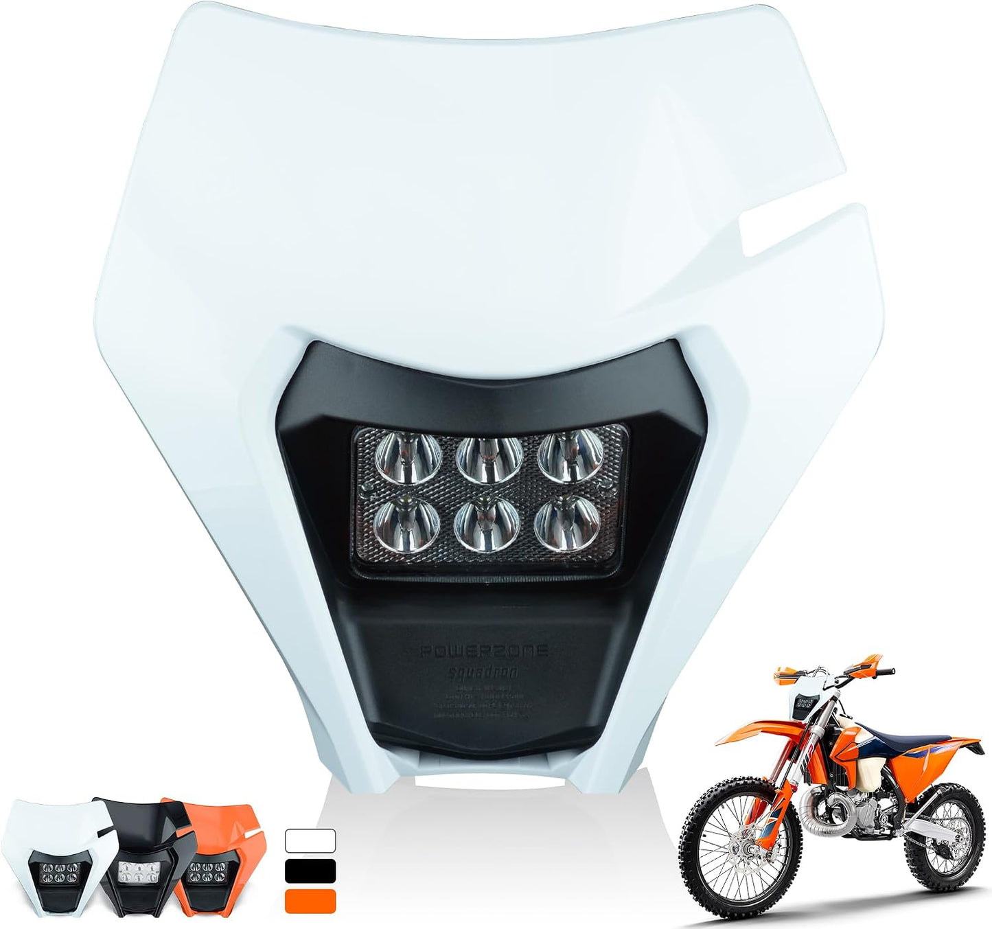 Faro LED motocross universal delantero color blanco
