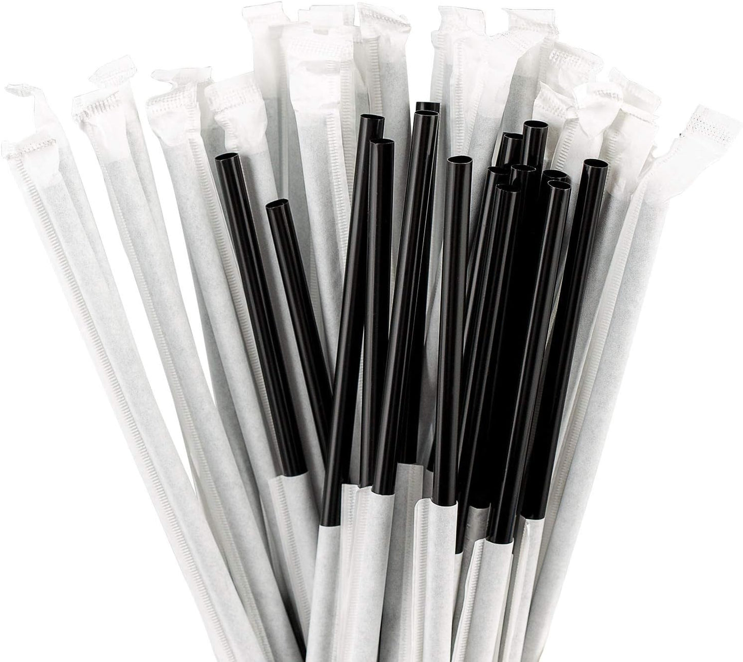 Pajitas plástico sin BPA estilo NTE 10.25pulg negro