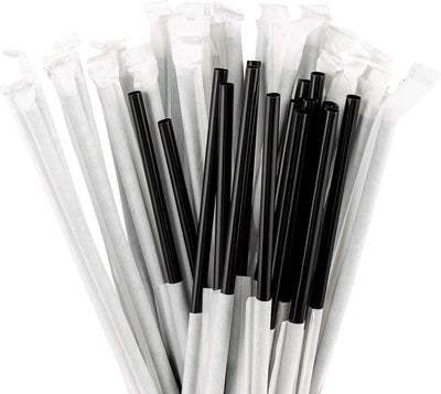 Pajitas plástico sin BPA estilo NTE 10.25pulg negro