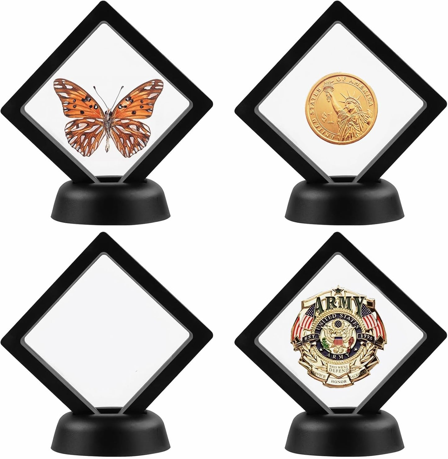 4 Soportes Monedas 3D 2.75x2.75"
