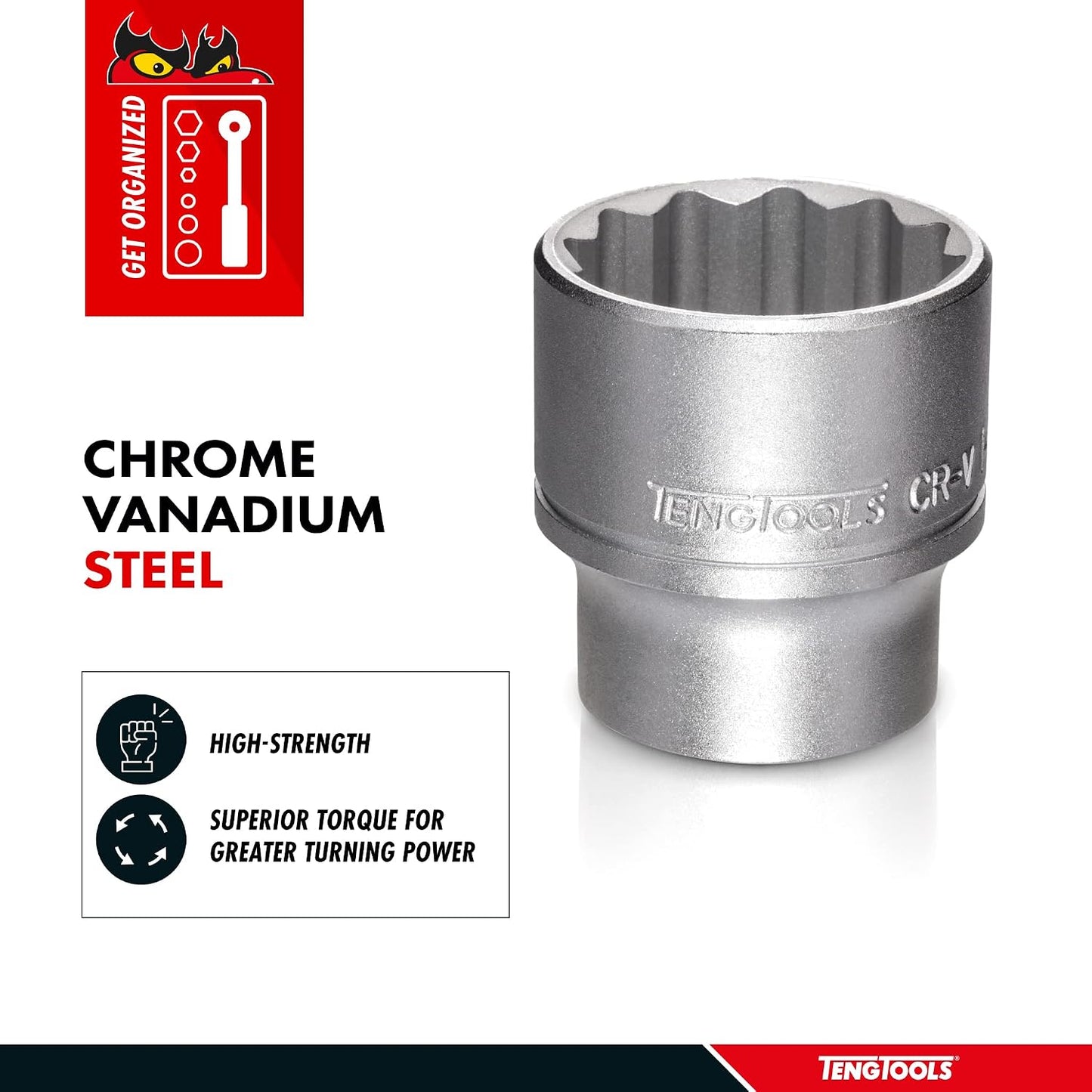 Enchufe cromo vanadio 12 puntos 1/2 pulg 1.102pulg