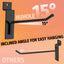 Ganchos pared listones 10.2-20.3cm 30pzas negro metal