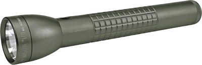 Linterna LED negro mate con 2 baterías D