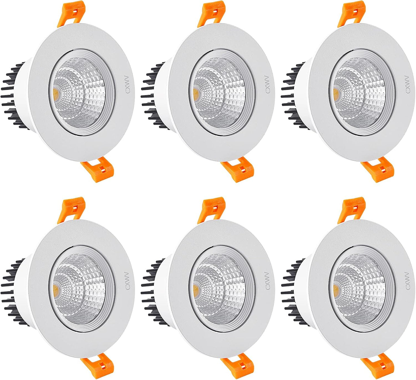 Lámpara empotrable LED 3pulg COB 5W 3000-6000K set 6