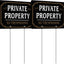 2 Letreros Propiedad Privada 12x8" Aluminio Reflectante