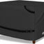 Funda otomana patio impermeable 28x24x18" color negro