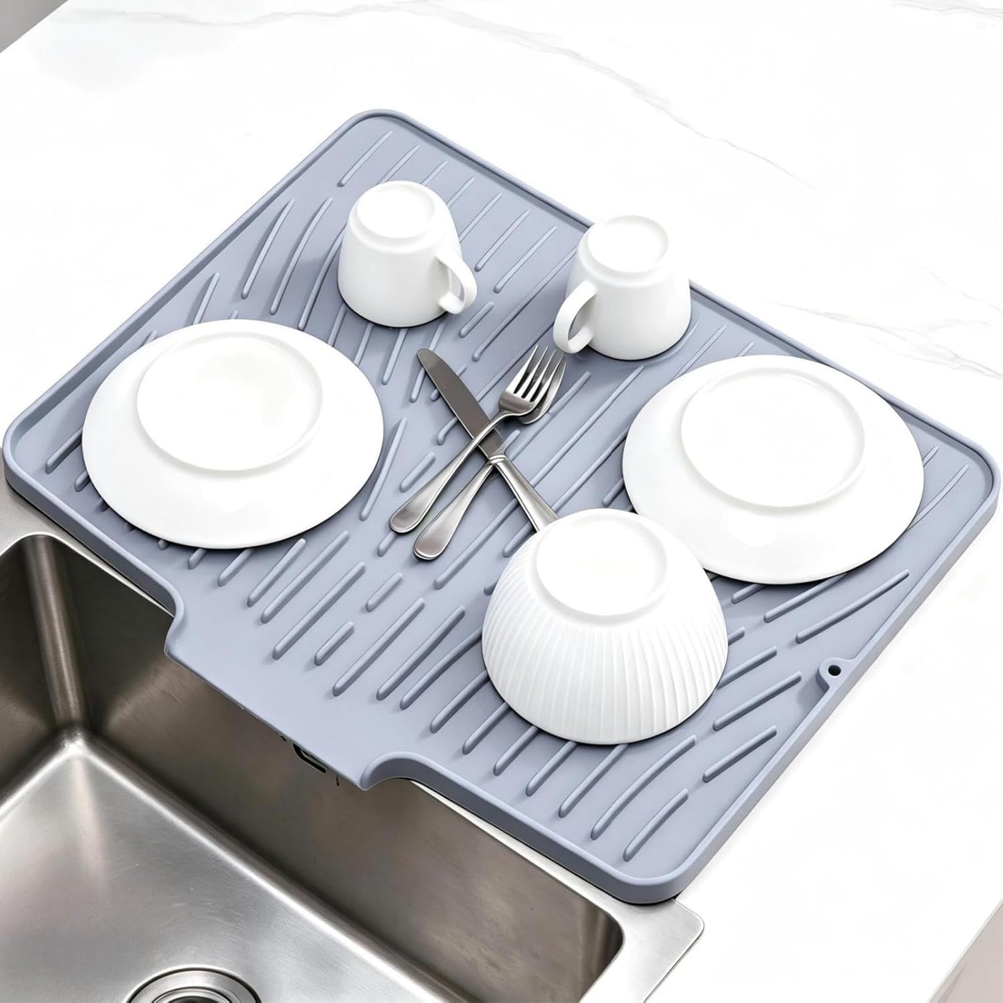 Tapete secador silicona cocina 16x13pulg antideslizante