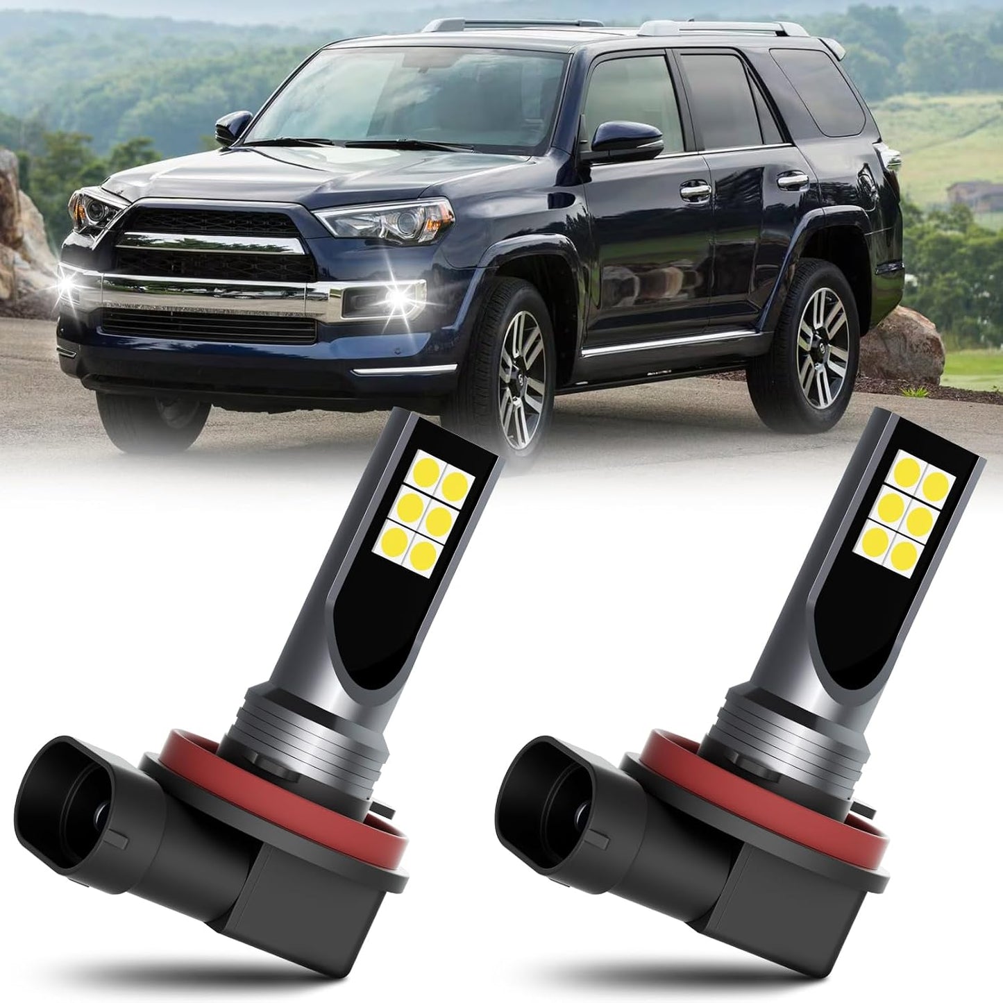 2 Pzas Luces Antiniebla LED 6000K para Toyota 4Runner