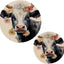 Salvamanteles redondos vaca 2uds para platos calientes