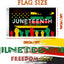 Bandera Juneteenth 3x5pies doble cara exterior
