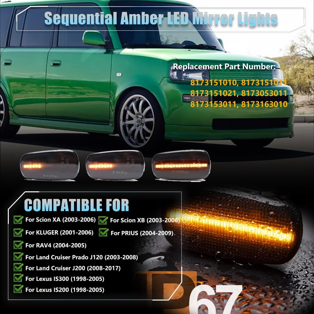 Luces señal giro LED Scion XA XB con lente ahumada