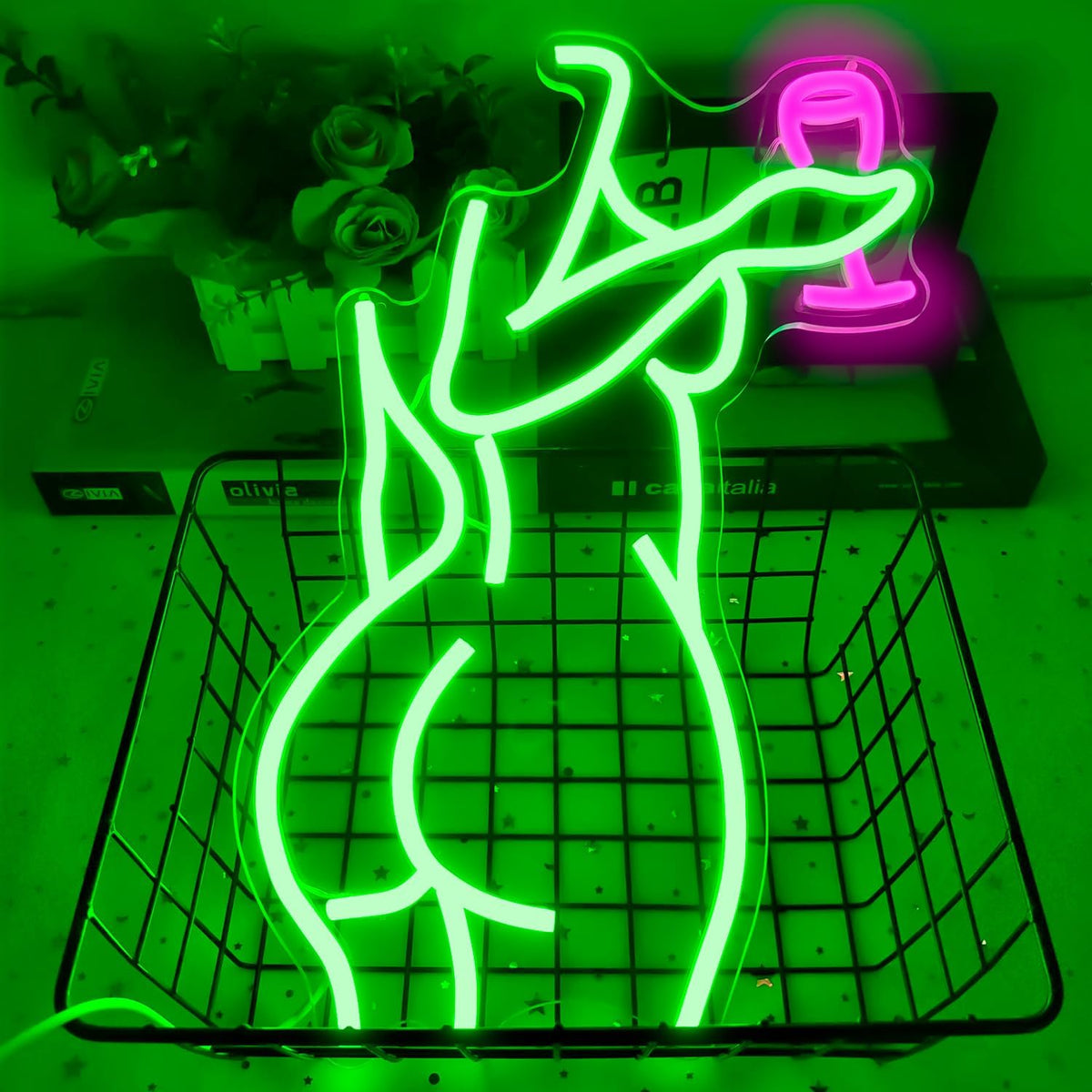 Letrero Neón Lady Back LED para Dormitorio Bar Fiesta