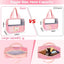 Bolsa maquillaje transparente personalizada rosa viaje mujer