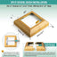 Set 2 bases poste aluminio veta pino 6x6pulg