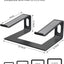 Soporte ergonómico para portátil 10-15.6pulg aluminio negro