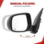 Espejo retrovisor conductor izquierdo Corolla negro