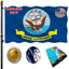 Bandera exterior doble cara azul 3x5ft poliéster 3 capas