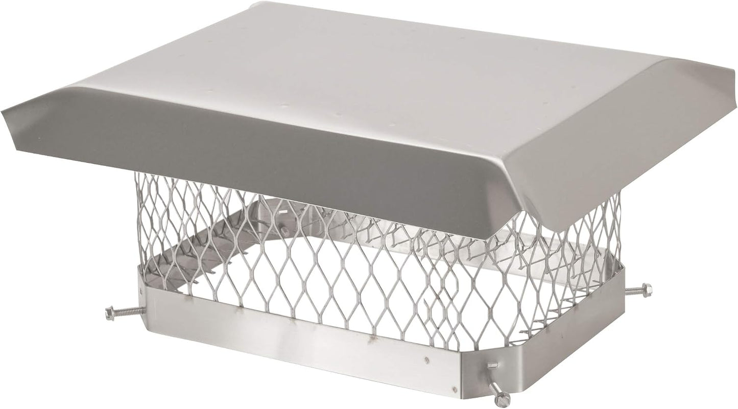 Tapa chimenea acero inox 9x13pulg ensamblada