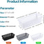 Bandeja almacenamiento blanca cesta plástico set 12