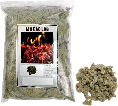 Lana roca gas troncos 12oz brillo chimeneas estufas