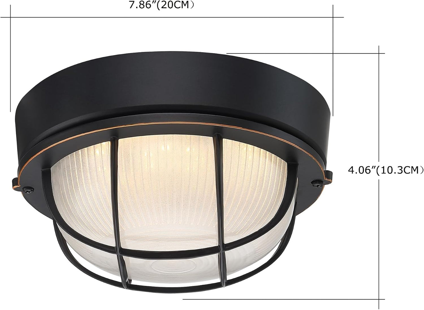 Luz LED mamparo redonda 8pulg bronce 3000K 1500LM
