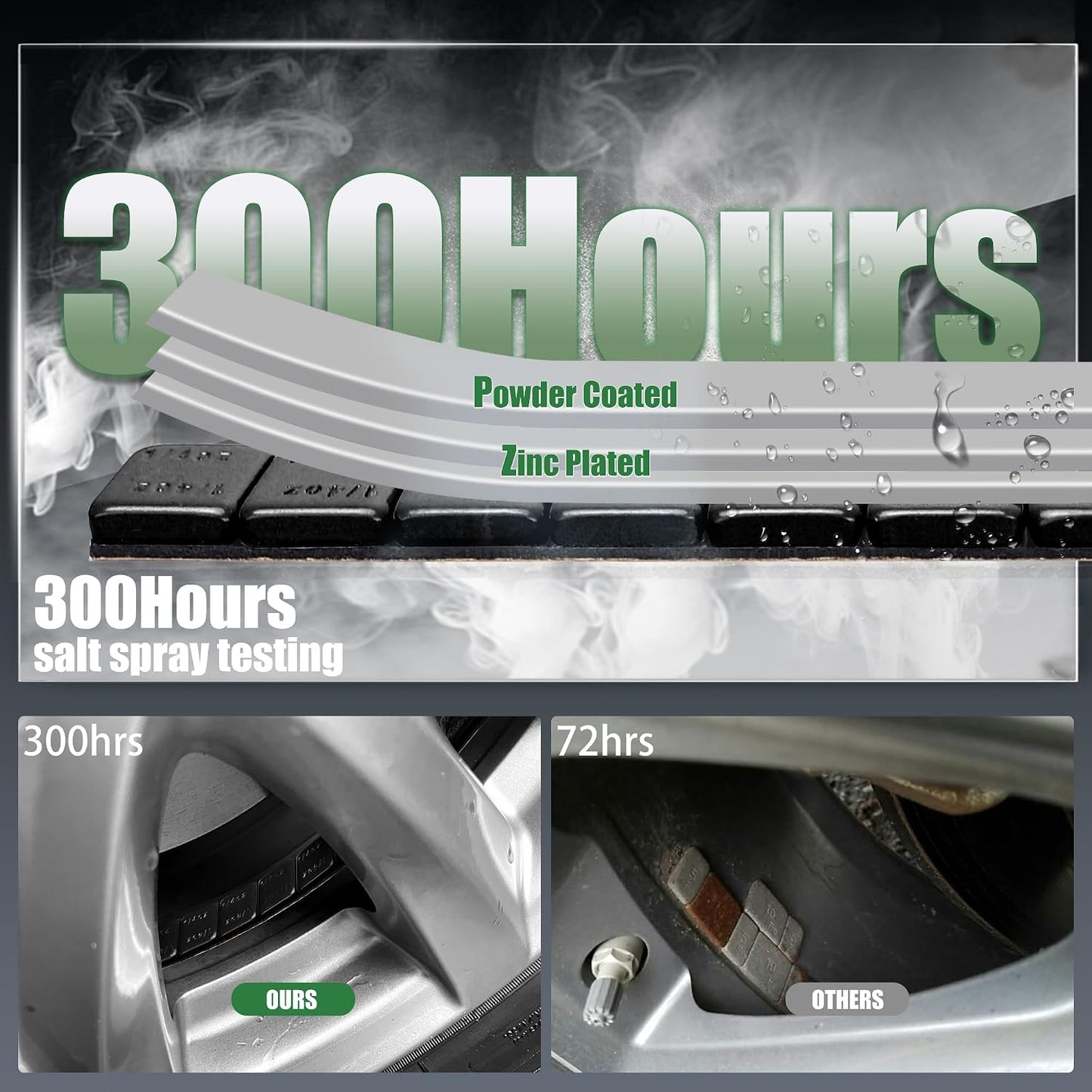 Contrapesos adhesivos 1/4 oz para autos camiones SUV pack 72