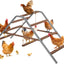 Barra anidamiento pollos madera hierro patio trasero