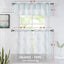 Cortinas cocina 36pulg estampado árbol gris 2 paneles