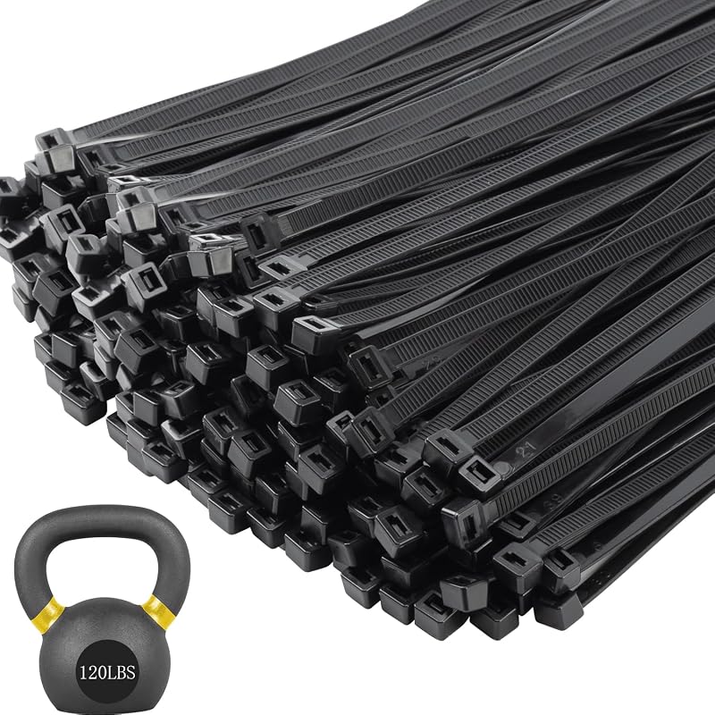 Bridas cremallera negras 18" pack 1000 resistencia 120lbs