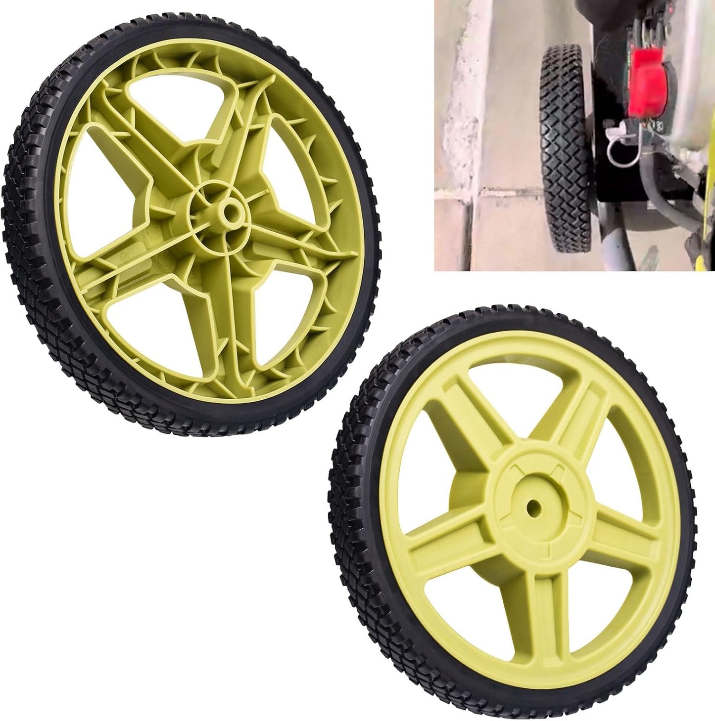 2 Ruedas Repuesto 12pulg x1.75 comp Homelite/Ryobi