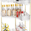 Organiz. esquina 3 niveles para encimera baño cosméticos