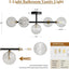 Aplique baño luces regulables 5 luces latón negro
