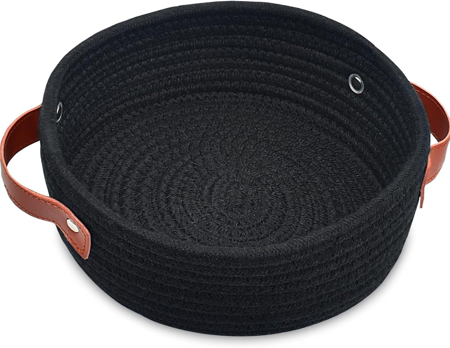 Cesta almacenamiento cuerda algodón decorativa